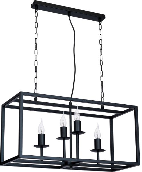 Люстра подвесная Luminex Cardiff 8270 4x60 Вт E14 черный 