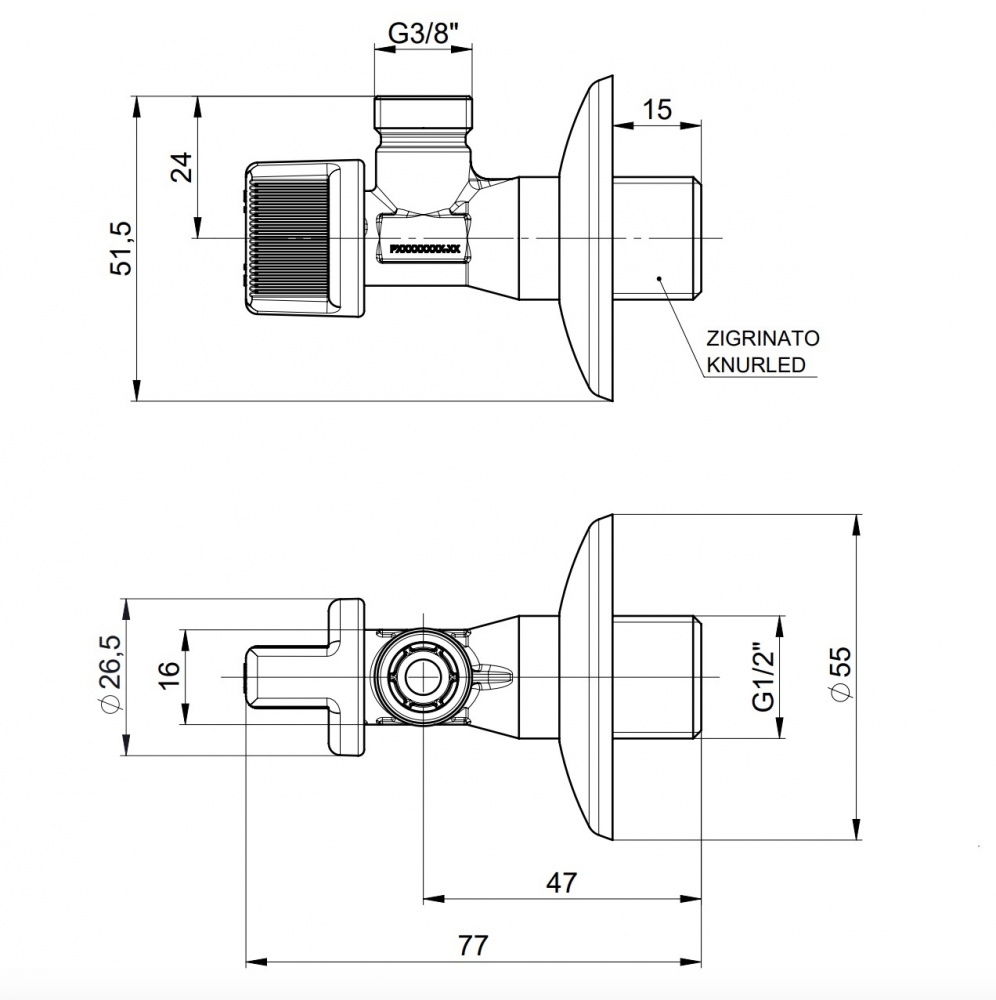 Кран шаровой Rhein приборный 1/2x3/8 н-н 510000635