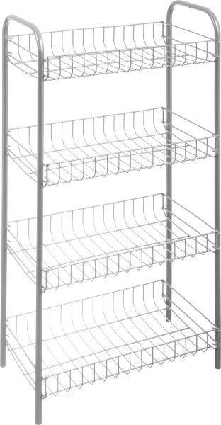 Етажерка 4-ох рівнева срібляста 790x410x230 мм сріблястий 
