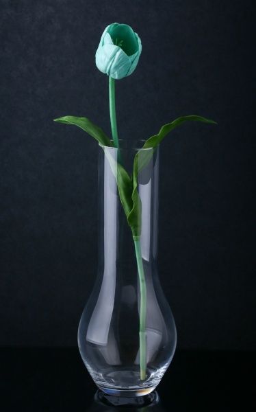 Ваза скляна 16х40 см Wrzesniak Glassworks