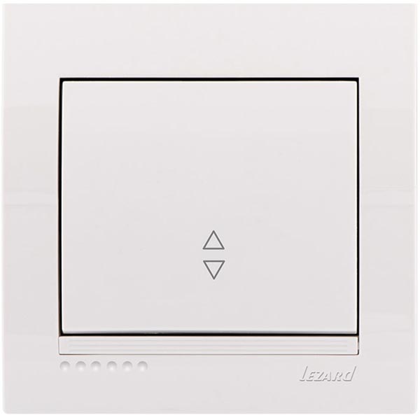 Выключатель проходной одноклавишный Lezard Deriy без подсветки 10 А 250В IP20 белый
