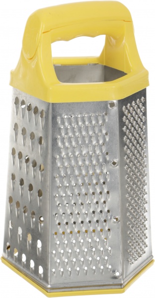 Терка шестиугольная металлическая с пластиковой ручкой