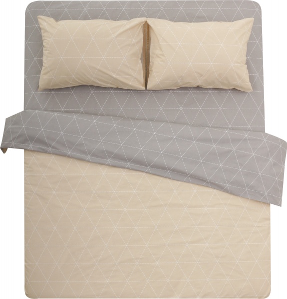 Комплект постільної білизни Rhomb 2 140 TC бежевий La Nuit 