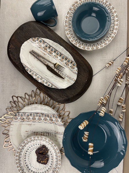 Тарелка для салата Tiffany Navy 15 см Porser Porselen