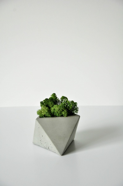 Кашпо декоративне Octos сірий бетон