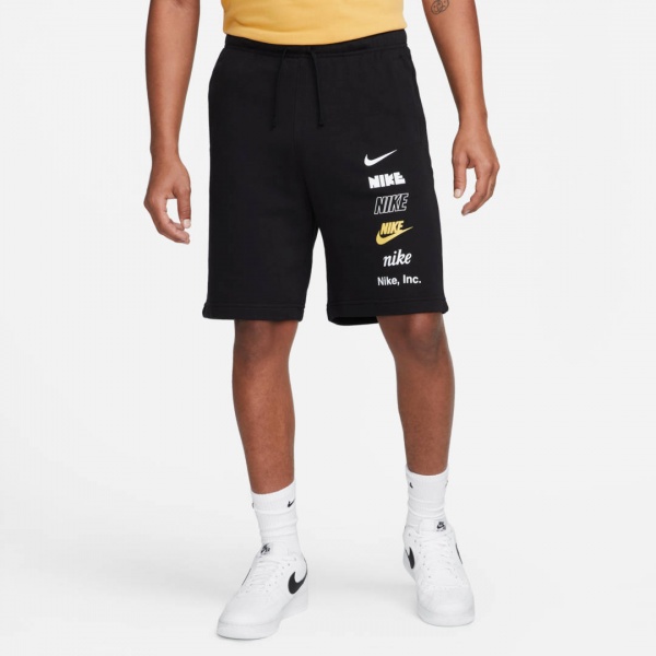 Шорты Nike CLUB+ FT SHORT MLOGO FB8830-010 р. M черный