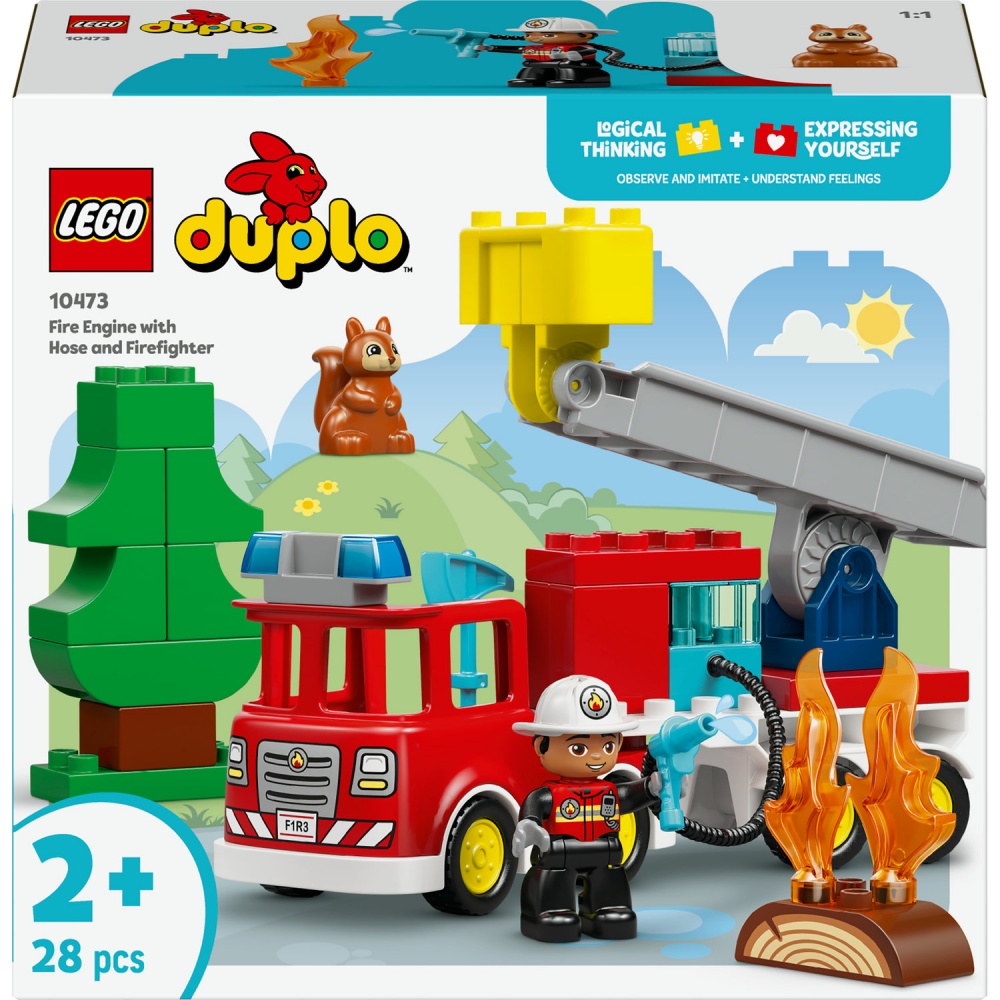 Конструктор LEGO DUPLO Пожежна машина зі шлангом і пожежником 10473