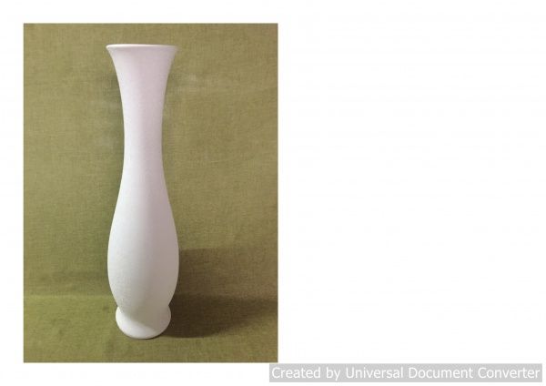 Ваза Грація шовк біла 70 см