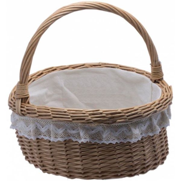 Кошик плетений з текстилем 38х38х20 см QN68940-1 