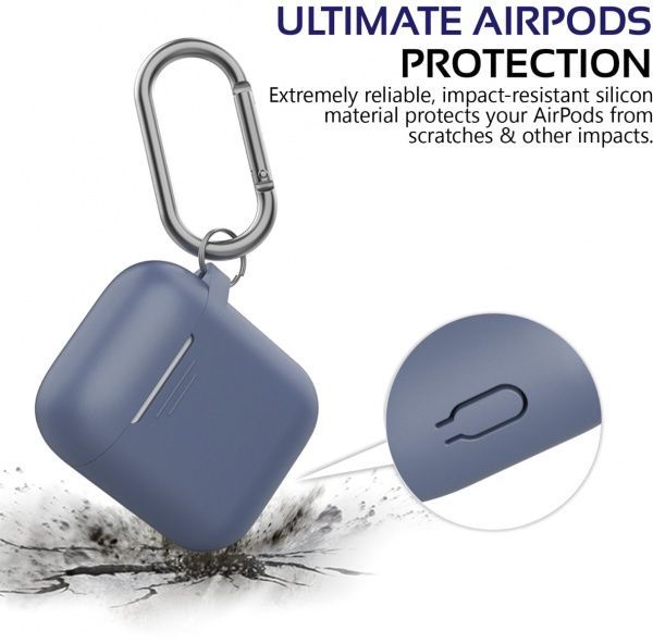 Чохол Promate GripCase для Apple AirPods navy blue 