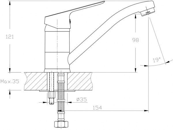 Смеситель для кухни Rozzy Jenori Rush RBZ021-6K