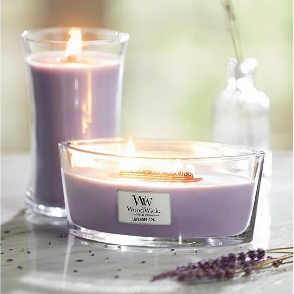 Свеча ароматическая Woodwick Medium Lavender Spa 275г 