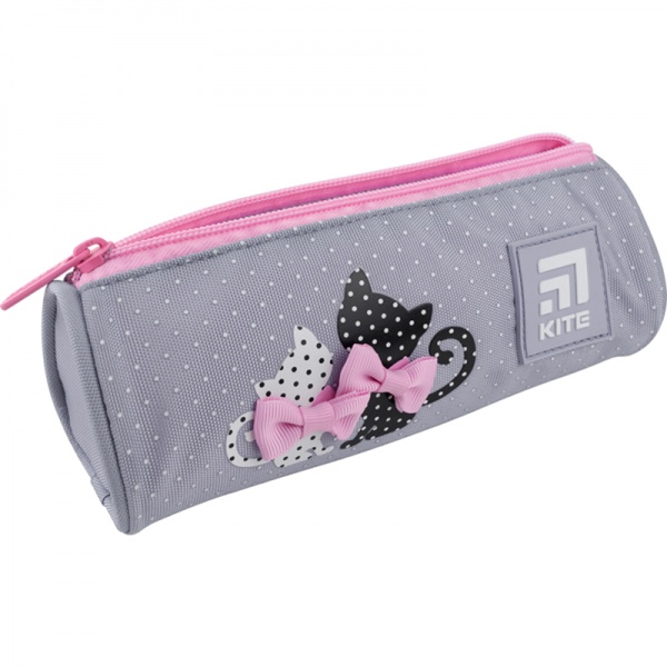 Пенал школьный K22-667-1 KITE серый