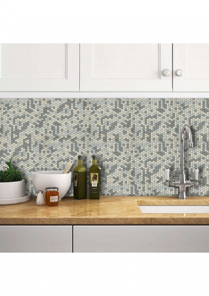 Декоративна панель EMERGO самоклеюча Шестикутник Синій XS Home Inspire 