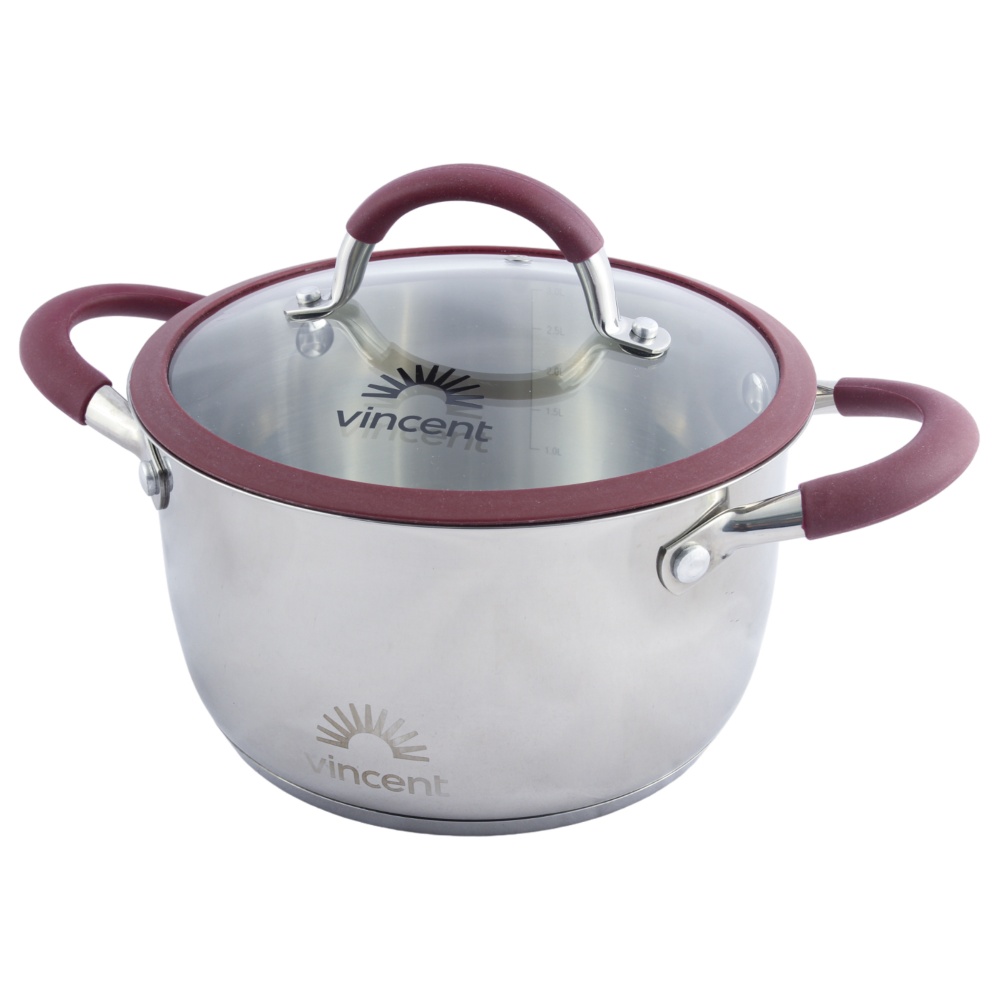 Кастрюля с крышкой Vincent 18 см 2,3 л VC-3187-18