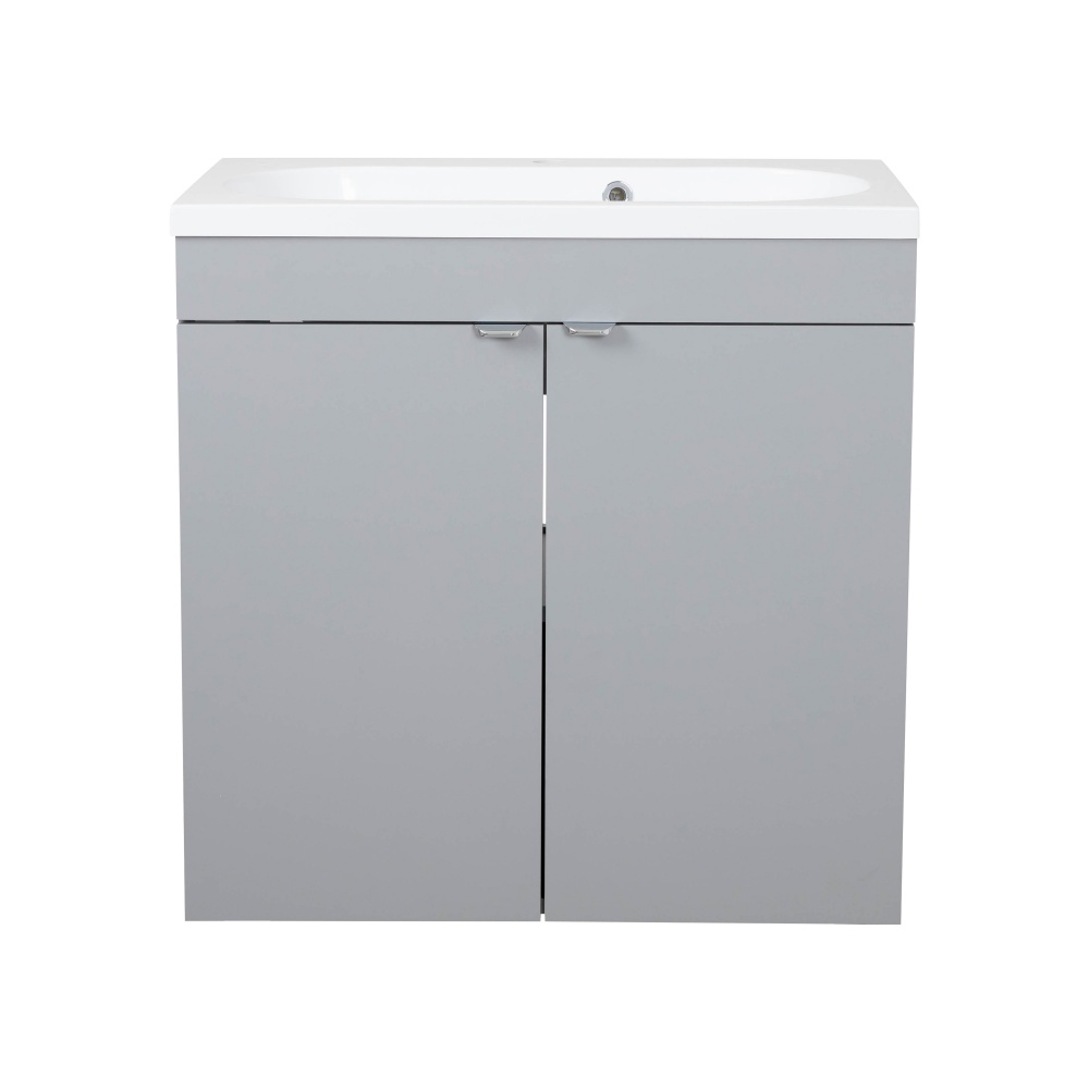 Тумба RIO (сіра) з умивальником Status 70 см