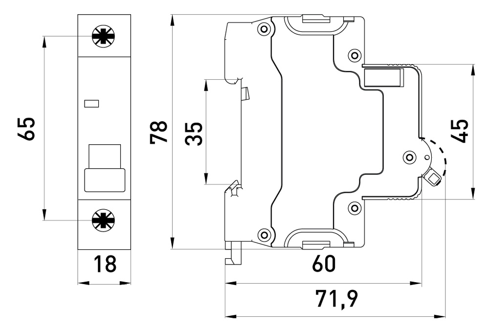 Автоматический выключатель E.NEXT e.mcb.stand.60.DC.1.C50 s081011