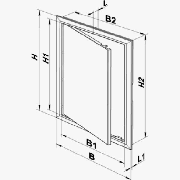 Дверцы ревизионные Домовент пластиковые Д 150x200