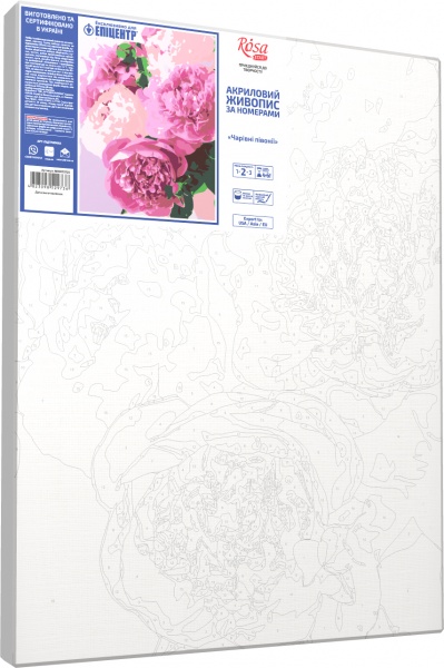 Набор, техника акриловая живопись по номерам Очаровательные пионы 35х45 см Rosa Start 