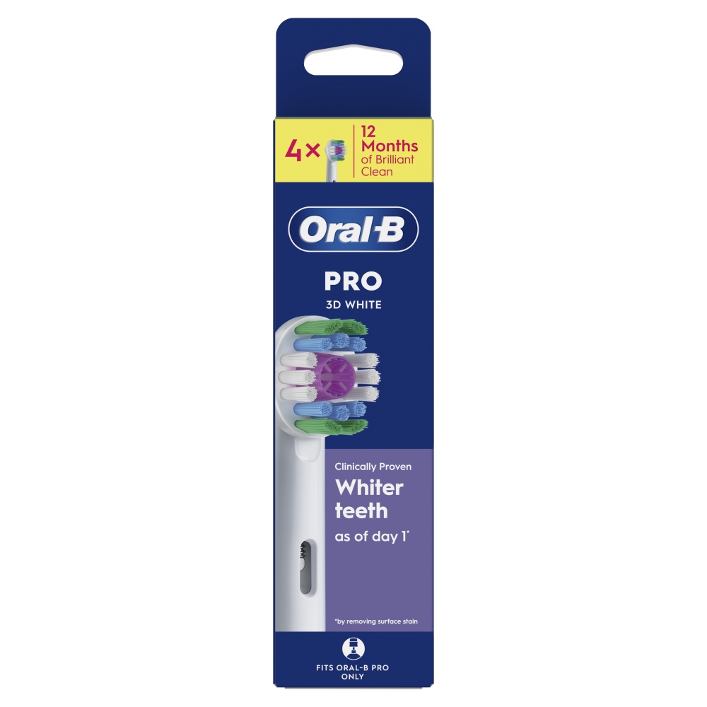 Насадки для электрической зубной щетки Oral-B Pro 3D White 4 шт