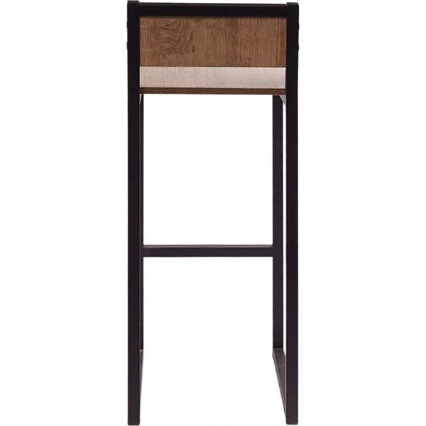 Стул барный Лугалпроф Авангард черный / дуб сонома 