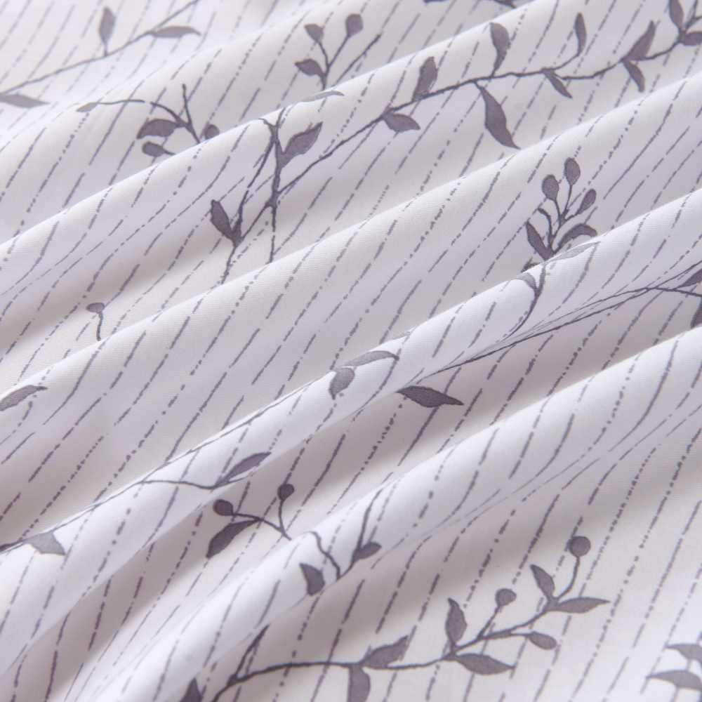 Комплект постільної білизни Marmaris 2 сірий із білим La Nuit