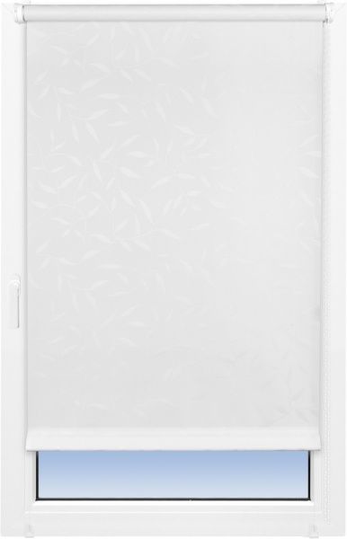 Ролета мини Delfa Жаккард Оливия 43x170 см белая 