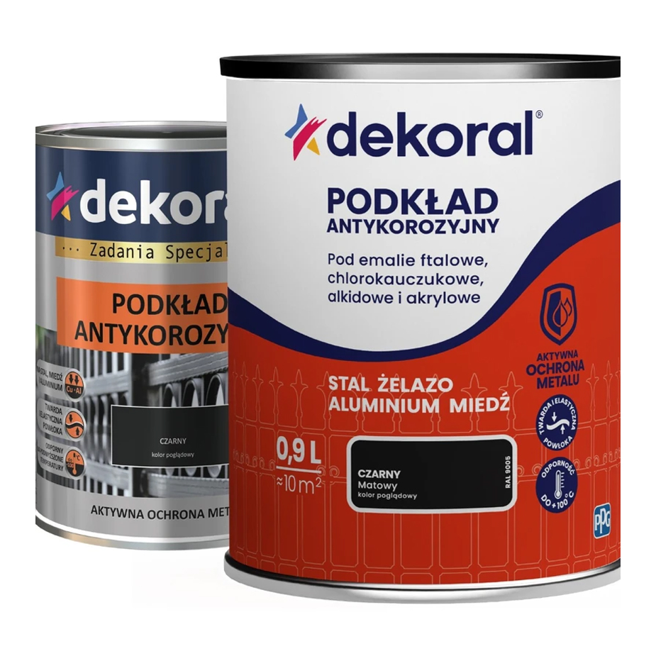 Ґрунт-антикор Dekoral Емаколь RAL 3009 оксидно-червоний глянець 0,9л