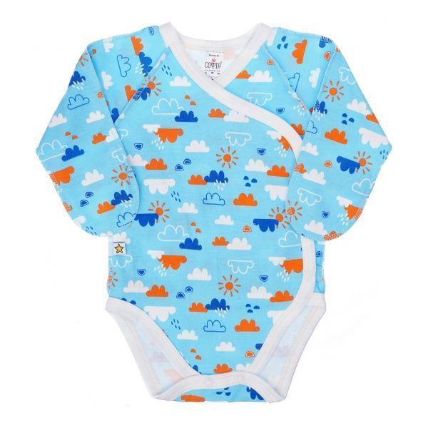 Боди детское ТМ Софія Blue Clouds р.56 синий 1211256 