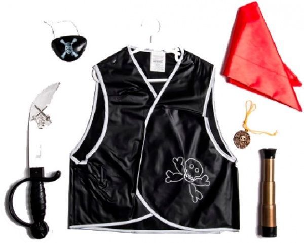 Костюм дитячий карнавальний Піратаз аксесуарами чорний 513108 