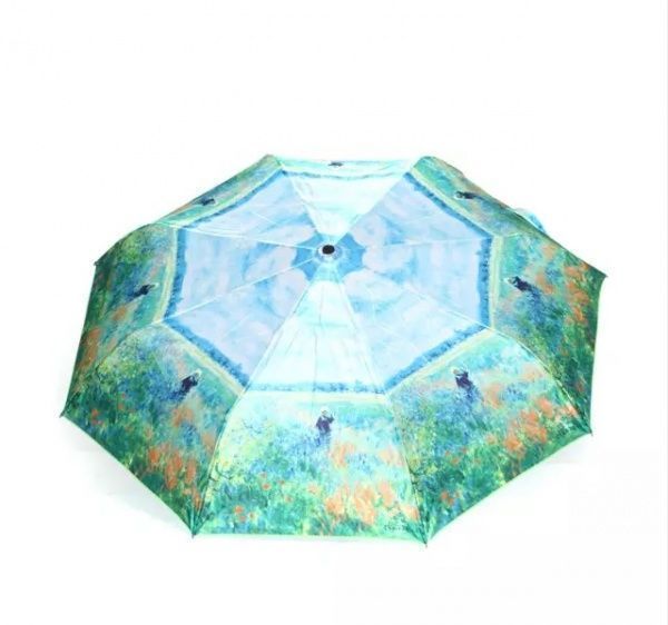 Зонт AVK 178-6 Поле маков в Аржантее зеленый 