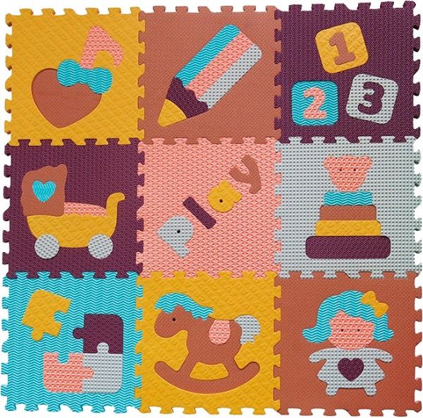 Коврик-пазл Limpopo «Интересные игрушки» GB-M1601 92х92 см