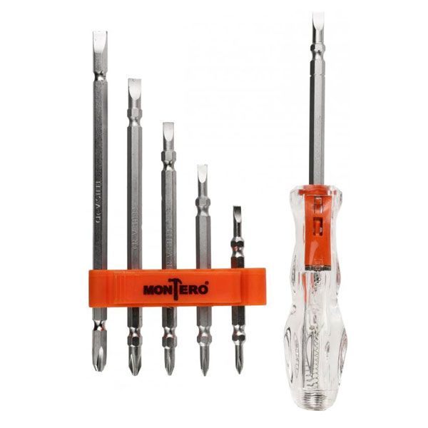 Отвертка-тестер 6 в 1 Montero   MET6IN1