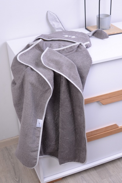 Пелюшка після купання Baby Veres Bunny 80x120 см сірий 190.07 