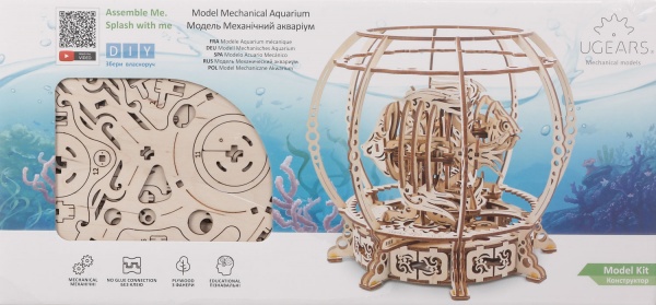 Деревянный 3D-конструктор UGEARS Механический аквариум