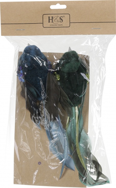 Набор новогоднего декора на клипсе Птички 2 шт. 17х4,5х5,5 см HC4503710