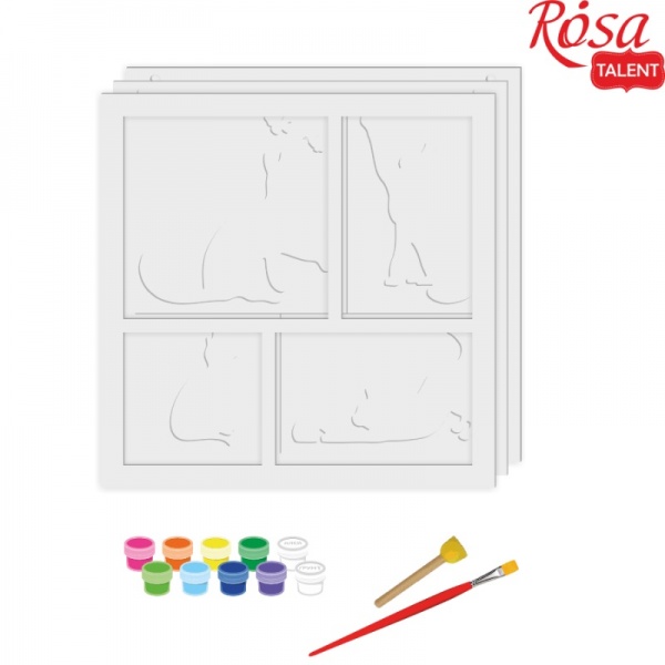Набір для малювання картина 3D 4 Cats (N0003501) 30х30 см Rosa Talent 