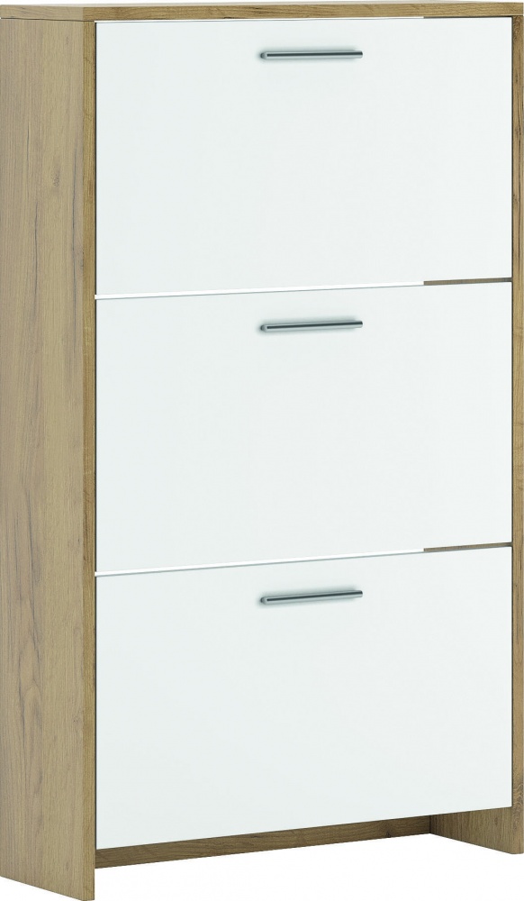 Тумба для взуття Світ Меблів 3Д Рене 690х1150х220 дуб артизан/ німфеа альба 220x1150 мм