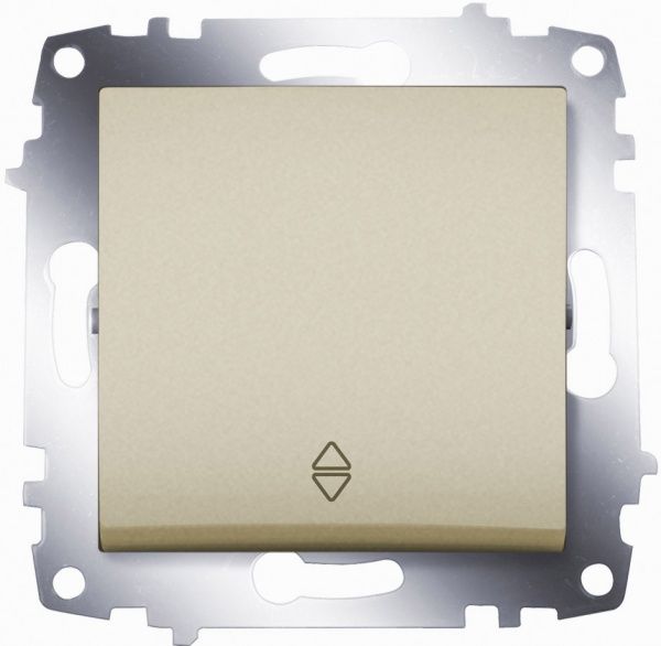 Вимикач прохідний одноклавішний ABB Cosmo без підсвітки 10 А титан 619-011400-209