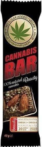 Батончик Cannabis Bar мюслі з мигдалем + насіння канабісу 40 г 