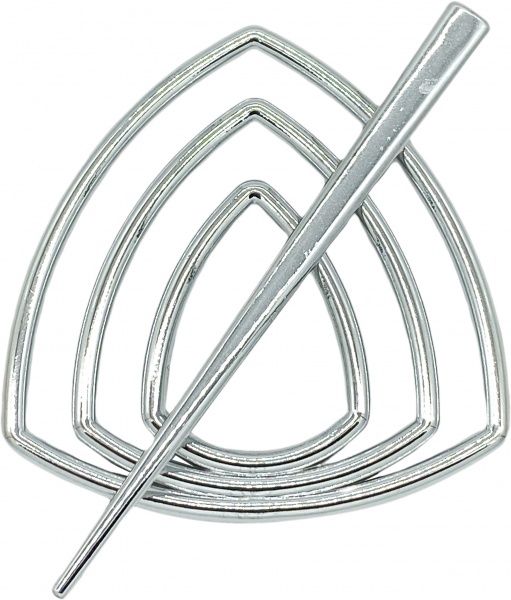 Заколка Трикутник d95 мм срібло глянець В0003-2 MISLT
