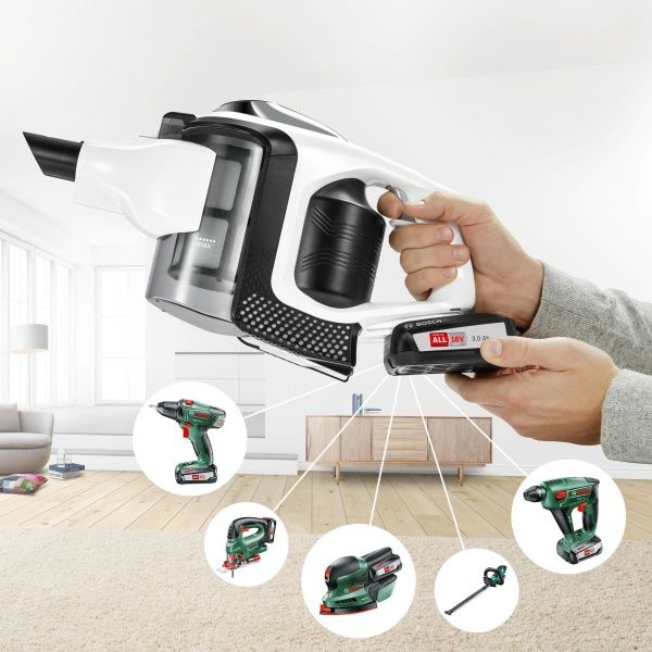 Пылесос аккумуляторный Bosch BBS812PCK white 