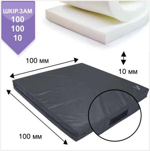 Мат гімнастичний BOYKO SPORT 100x100x10 см bs4012105007 чорний