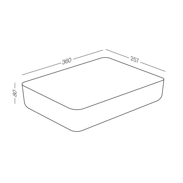 Ящик для зберігання MVM FH-12 LIGHT GRAY 80x360x257 мм