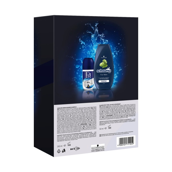 Набір для чоловіків Schauma &Fa Шампунь 250 мл + Дезодорант-ролик 50 мл