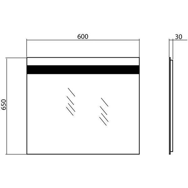 Зеркало Aqua Rodos Элит 60х65 см 