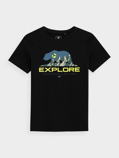 Футболка 4F TSHIRT M323 4FJSS23TTSHM323-20S р.152 чорний