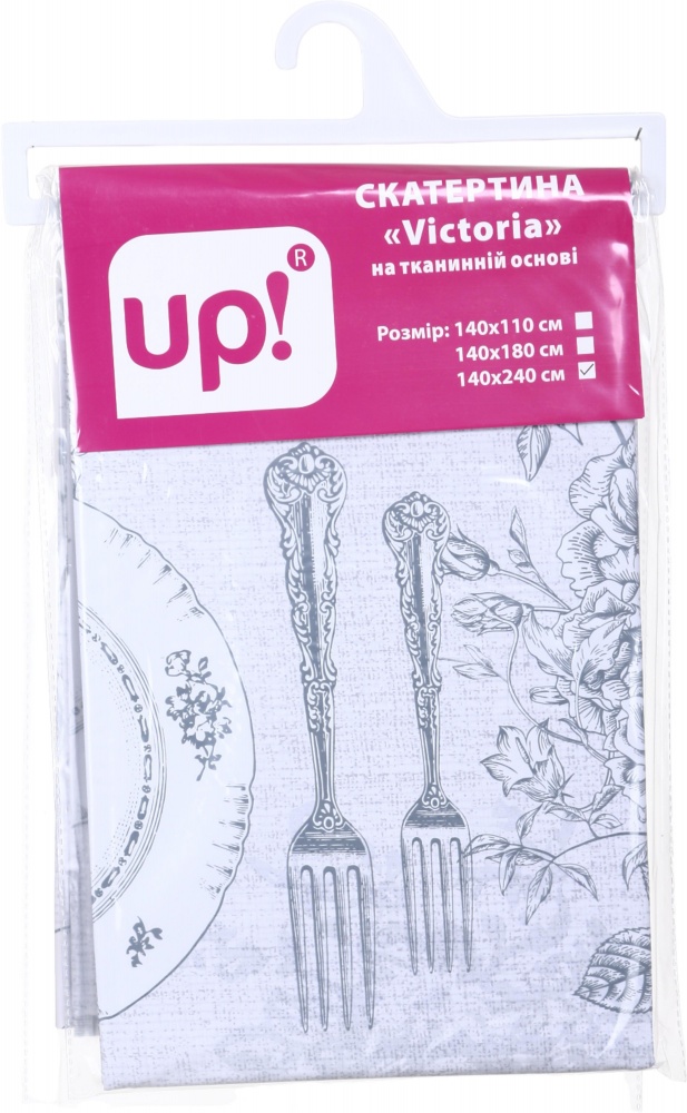 Скатерть Victoria 140x240 см белый с рисунком UP! (Underprice)