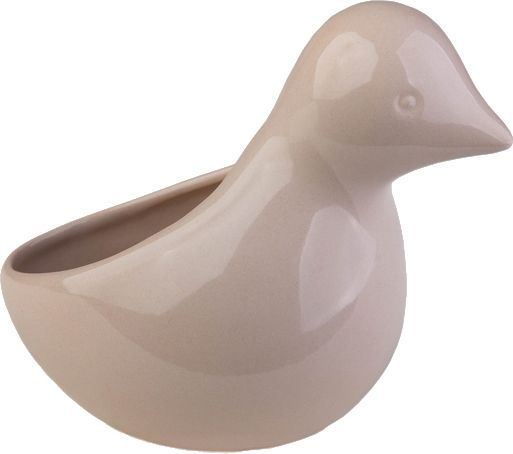 Кашпо керамічне Eterna 3101-13 каченя фігурний бежевий 