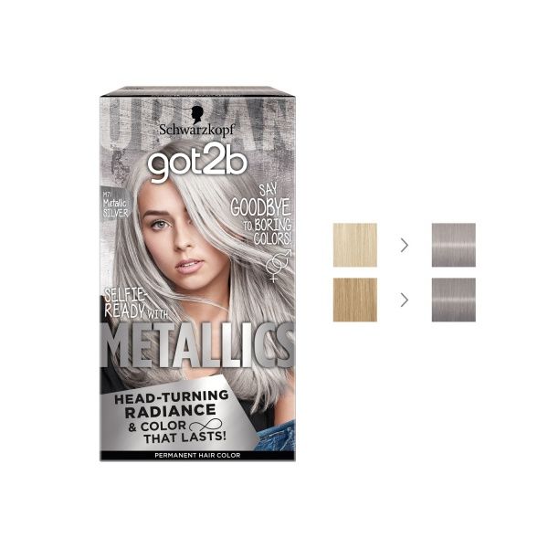Крем-фарба для волосся Got2b Сріблястий Металік M71 142,5 мл